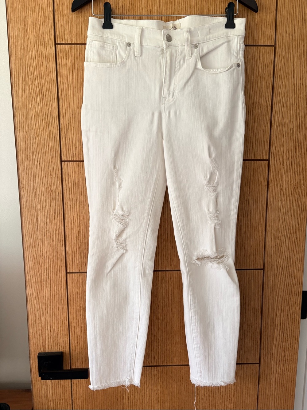Madewell White High-Rise Skinny Crop Jeans